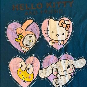 Hello Kitty Teal Scoop Neck Top